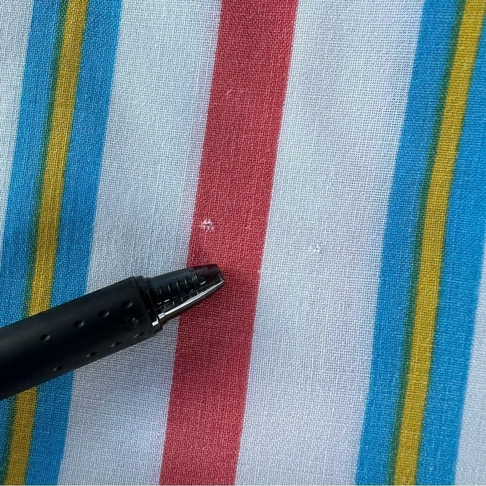 Vintage Sears Striped Bed Sheet Red White Blue Yellow Fine Muslin Twin Flat